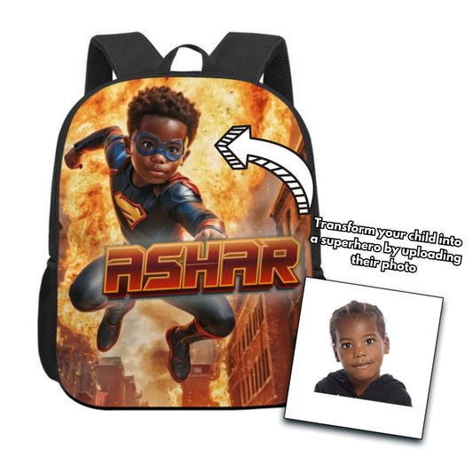 Personalised Super Hero Backpack For Boys