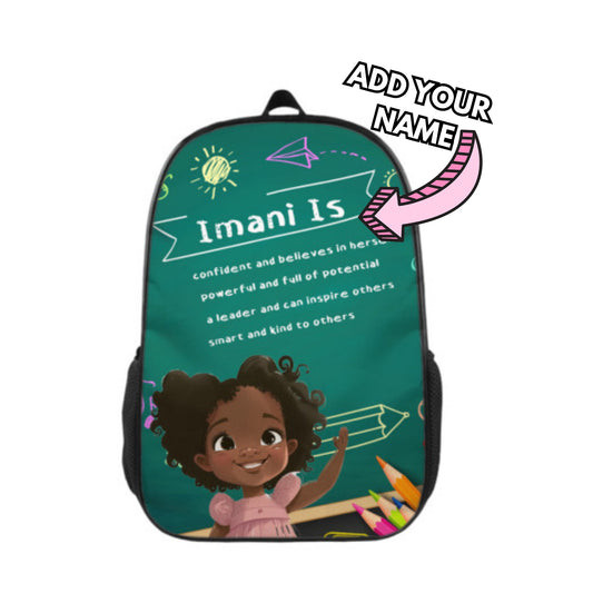 Personalised Affirmation Backpack For Girls
