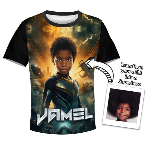Personalised Super Hero T-shirt For Young Kings