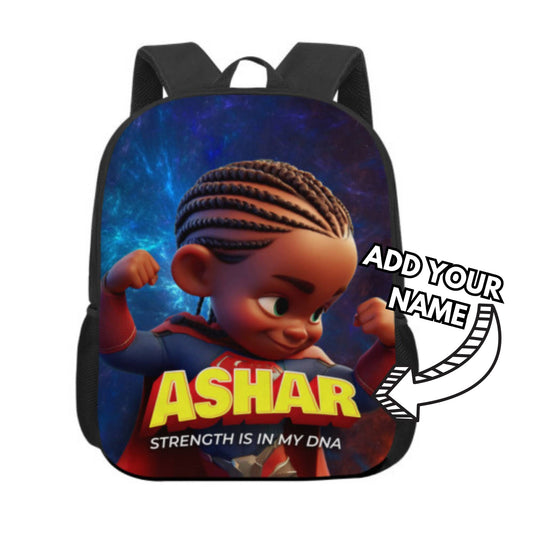 Personalised Affirmation Black Boy Backpack