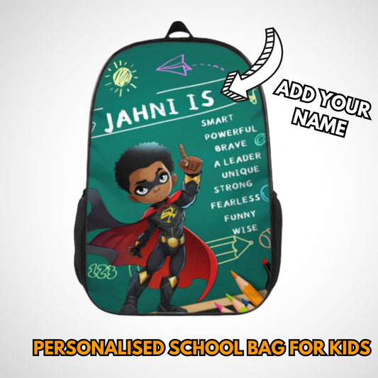 Personalised Name Children's School Bag For Boys