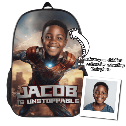 Personalised Super Hero School Bag For Boys